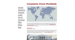Desktop Screenshot of complaintschoir.org